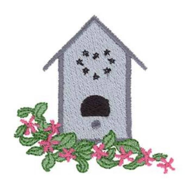 Picture of Metal Birdhouse Machine Embroidery Design