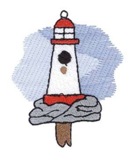 Picture of Lighthouse Birdhouse Machine Embroidery Design