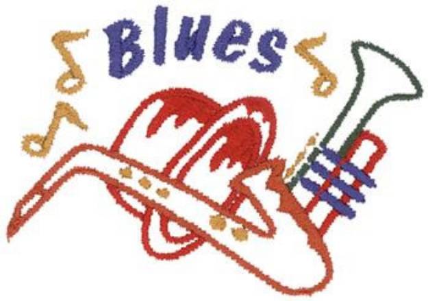 Picture of Blues Machine Embroidery Design