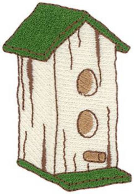 Picture of Two Hole Birdhouse Machine Embroidery Design