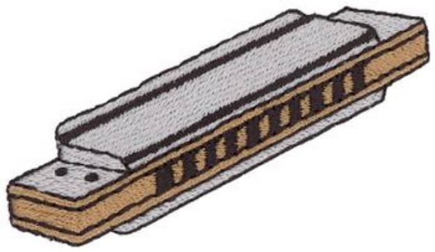 Picture of Harmonica Machine Embroidery Design