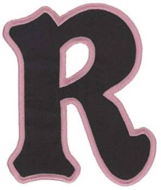 Picture of Applique Letter R Machine Embroidery Design