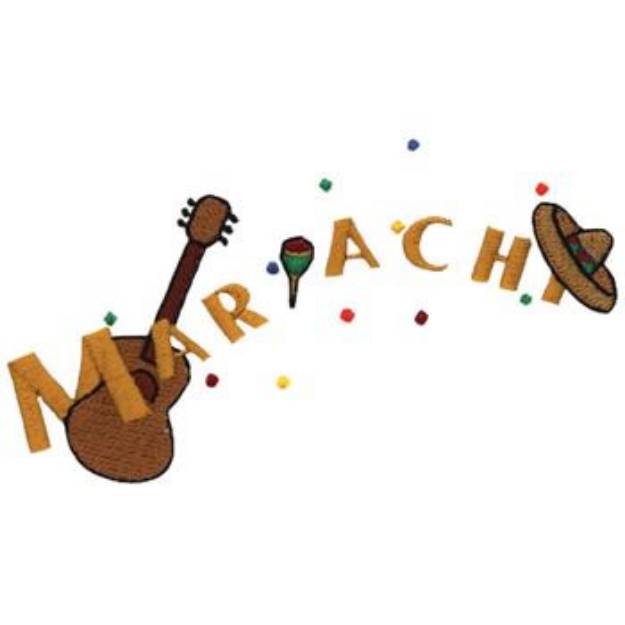 Picture of Mariachi Machine Embroidery Design