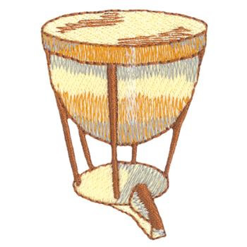 Timpani Drum Machine Embroidery Design