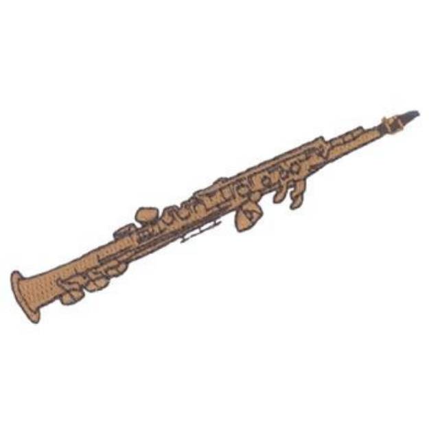 Picture of Soprano Saxophone Machine Embroidery Design