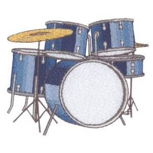 Picture of Drum Set Machine Embroidery Design