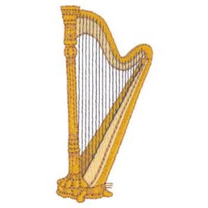 Picture of Harp Machine Embroidery Design