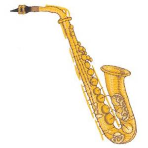 Picture of Alto Sax Machine Embroidery Design