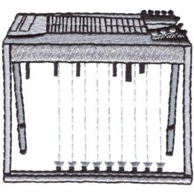 Picture of Pedal Steel Guitar Machine Embroidery Design