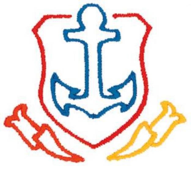 Picture of Anchor Crest Machine Embroidery Design