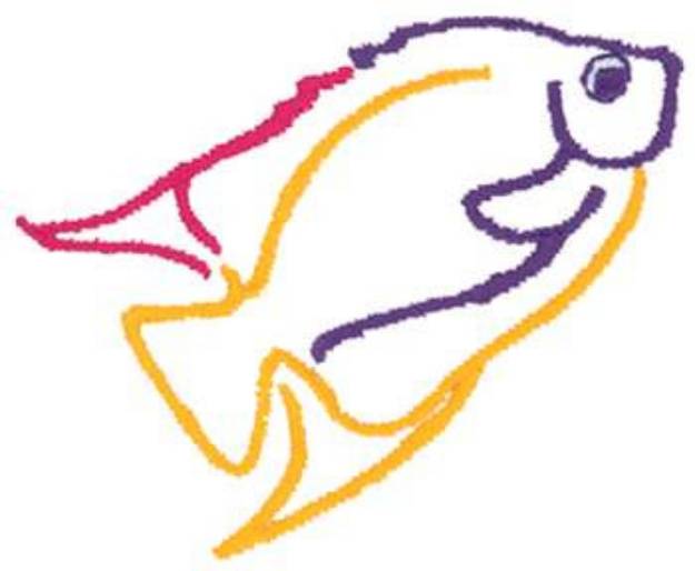 Picture of Ocean Fish Machine Embroidery Design