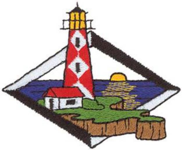Picture of Lighthouse Diamond Machine Embroidery Design