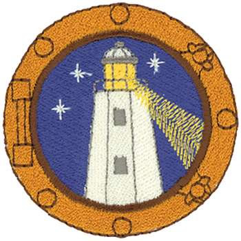 Lighthouse In Portal Machine Embroidery Design