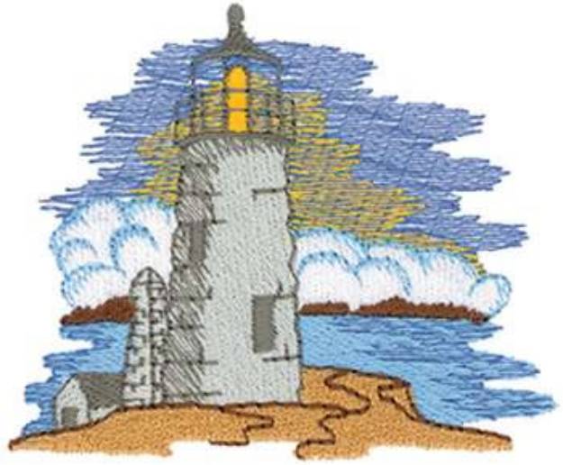 Picture of Lighthouse Scene Machine Embroidery Design