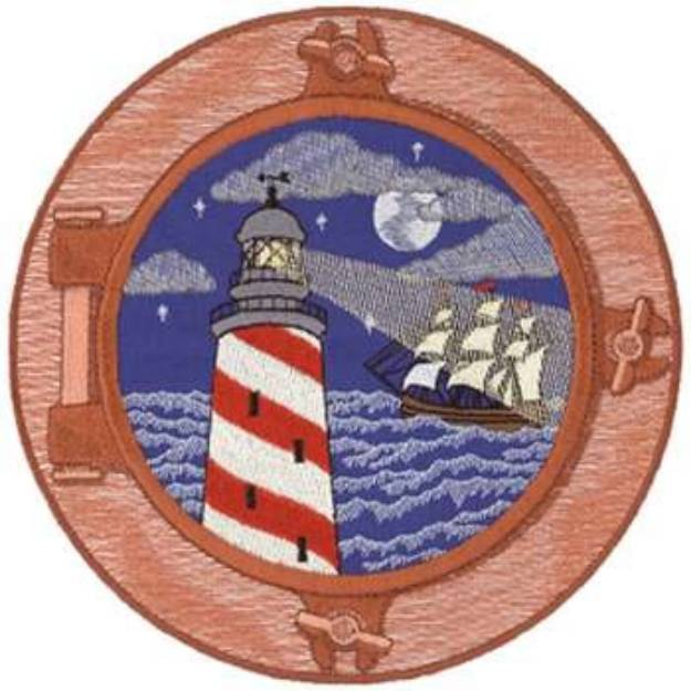 Picture of Lighthouse Applique Machine Embroidery Design