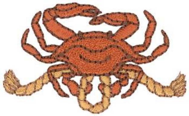 Picture of Crab On Rope Machine Embroidery Design