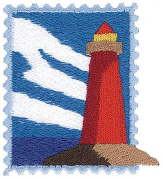 Picture of Lighthouse Stamp Machine Embroidery Design