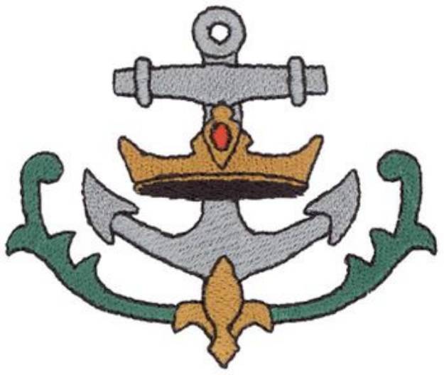 Picture of Anchor Crest Machine Embroidery Design