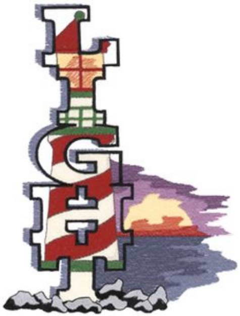 Picture of Lighthouse Machine Embroidery Design