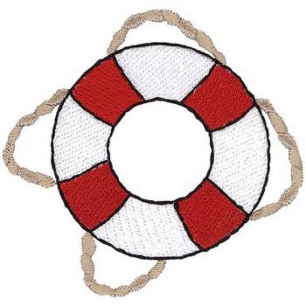 Picture of Life Preserver Machine Embroidery Design