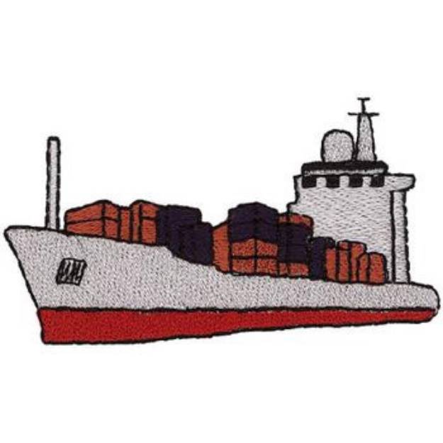 Picture of Cargo Ship Machine Embroidery Design