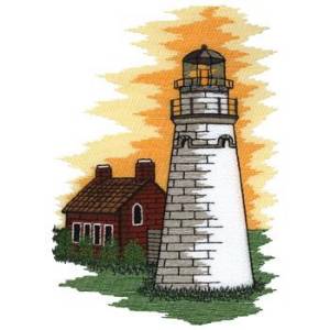 Picture of Old Fairpoint Lighthouse Machine Embroidery Design