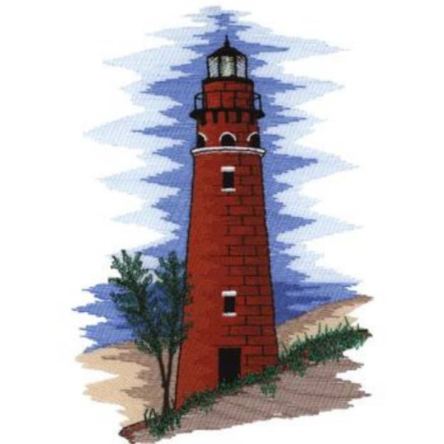 Picture of Little Sable Lighthouse Machine Embroidery Design