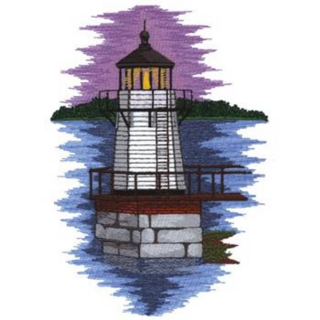 Picture of Doubling Point Lighthouse Machine Embroidery Design