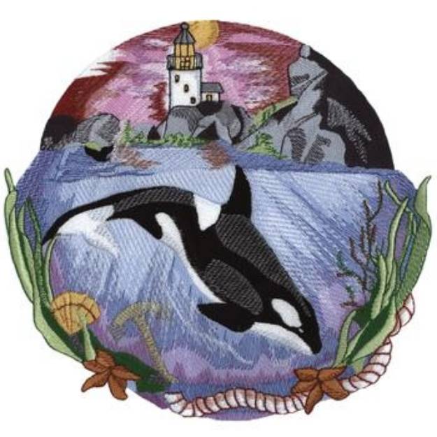 Picture of Orca Underwater Machine Embroidery Design