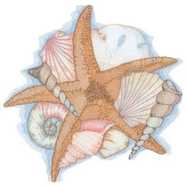 Picture of Sea Shells Machine Embroidery Design