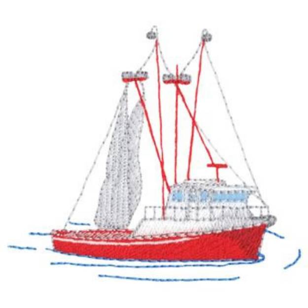 Picture of Trawler Machine Embroidery Design