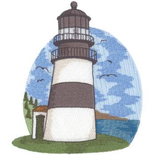 Picture of Cape Disappointment Lighthouse Machine Embroidery Design