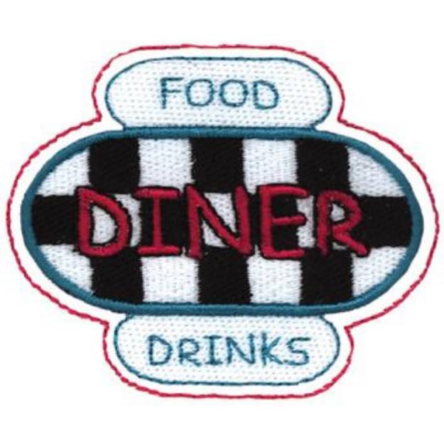 Picture of Diner Logo Machine Embroidery Design