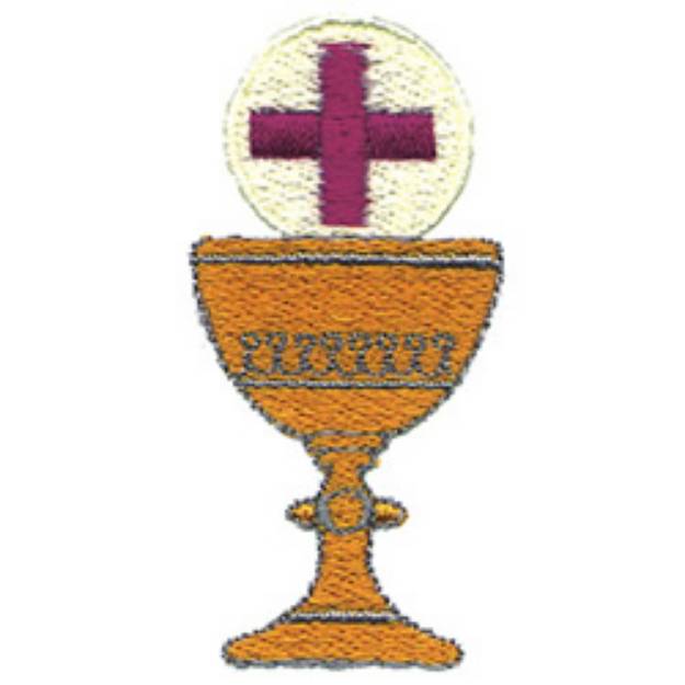 Picture of Chalice And Eucharist Machine Embroidery Design