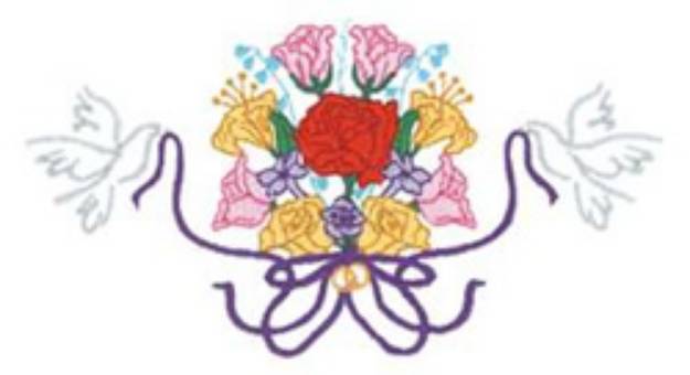 Picture of Wedding Bouqet Machine Embroidery Design