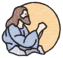 Jesus Praying Machine Embroidery Design