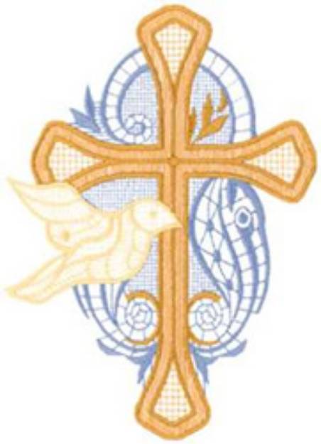 Picture of Cross & Dove Machine Embroidery Design