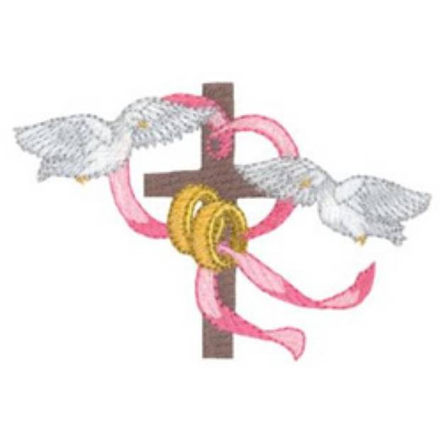 Picture of Wedding Doves Machine Embroidery Design