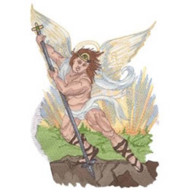 Picture of St. Michael Machine Embroidery Design