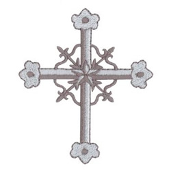 Metal Cross Machine Embroidery Design
