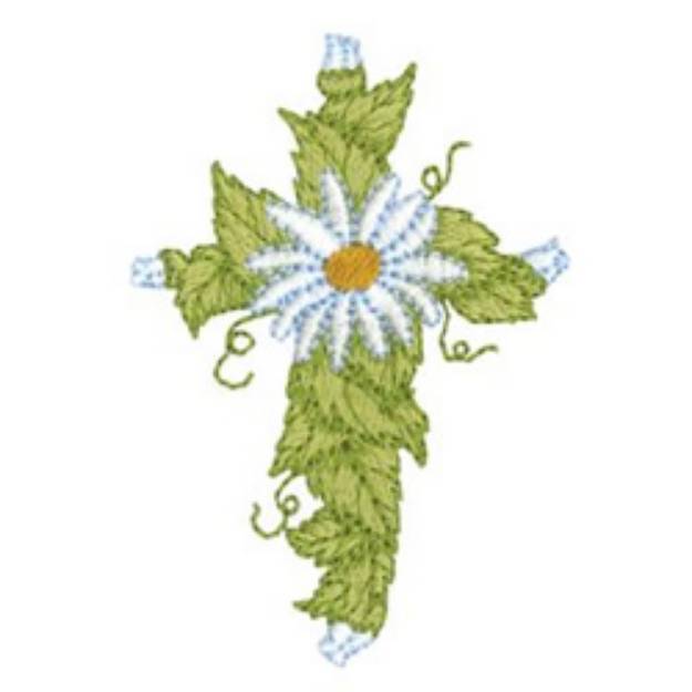 Picture of Daisy Cross Machine Embroidery Design