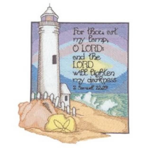 Picture of 2 Samuel 22:29 Machine Embroidery Design