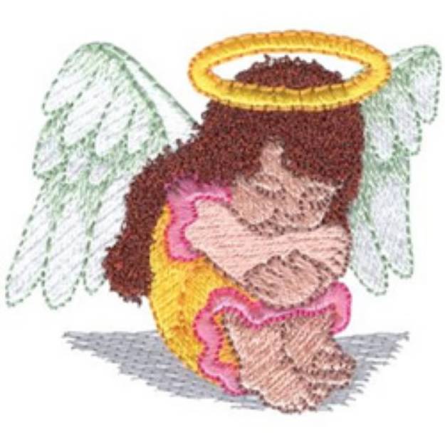 Picture of Girl Angel Machine Embroidery Design