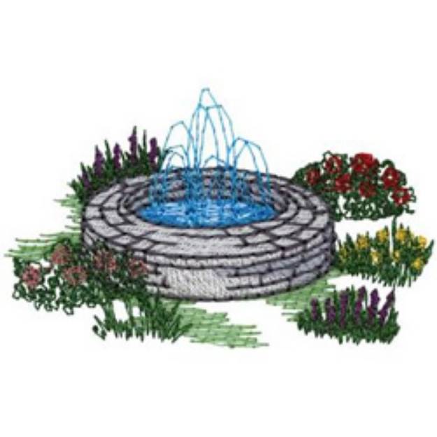 Picture of Fountain Machine Embroidery Design