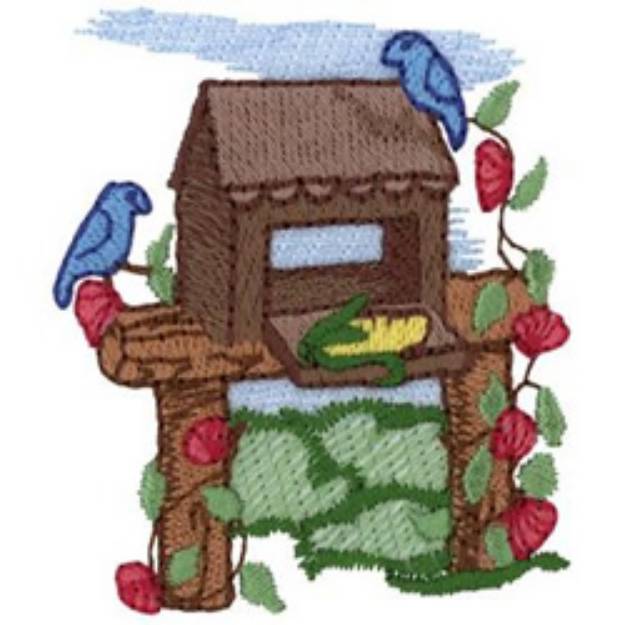 Picture of Bird Feeder Machine Embroidery Design