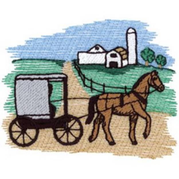 Picture of Amish Farm Machine Embroidery Design