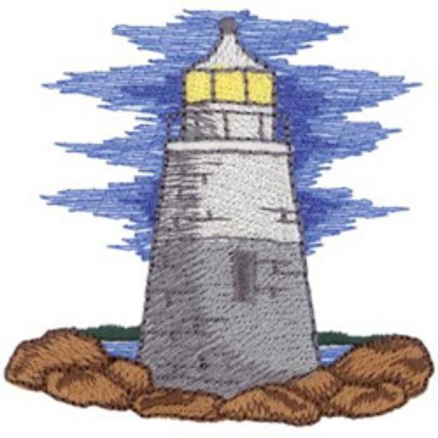 Picture of Massachusetts Lighthouse Machine Embroidery Design