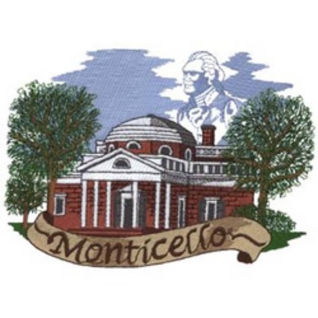 Picture of Monticello Machine Embroidery Design