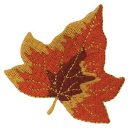 Single Leaf Machine Embroidery Design