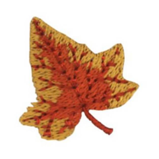 Picture of 1" Fall Leaf Machine Embroidery Design